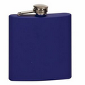 6 Oz. Matte Blue Stainless Steel Flask